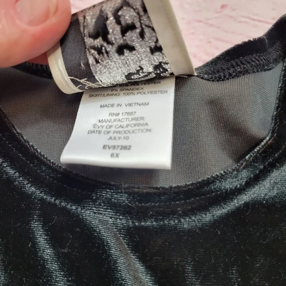 Pirouette Los Angeles velvet dress 6x